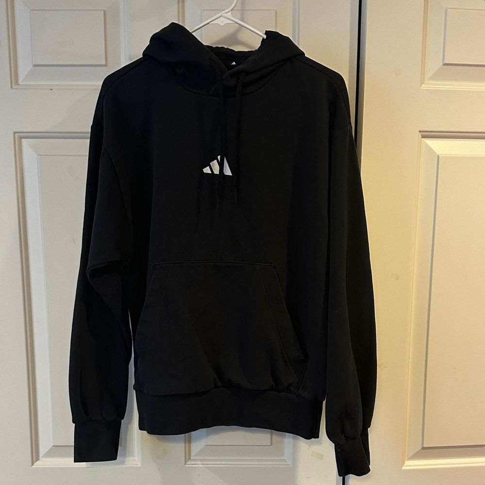 Adidas Black Hoodie with White Logo